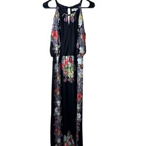 Altar'd State Black Floral Maxi Dress